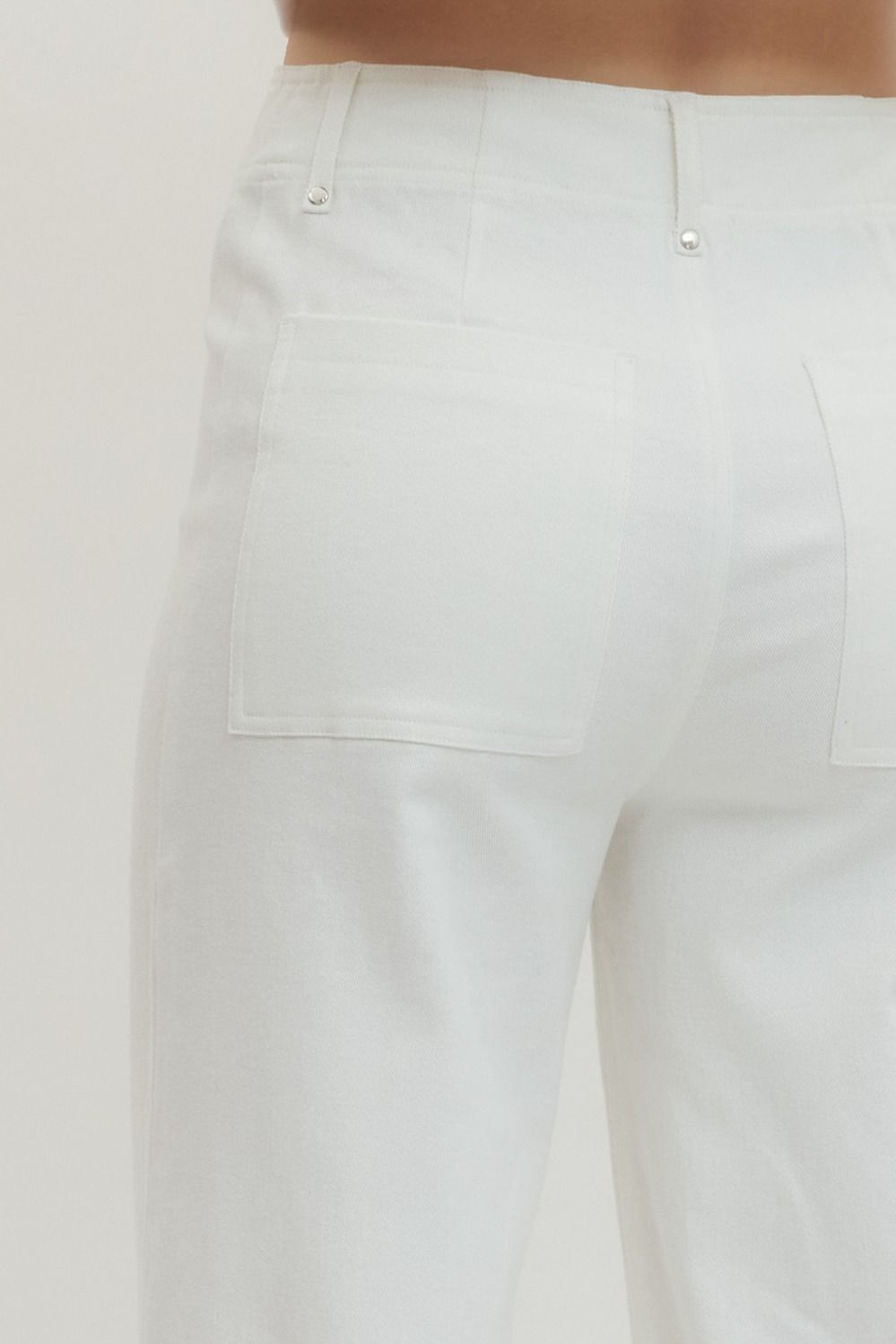 High Rise Seam Detail Wide Leg Pants - Lush Lemon - Women's Clothing - Entro - 29297561687517