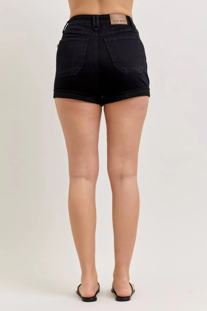 High Waist Aurora Weekender Short - Lush Lemon - Women's Clothing - Judy Blue - 35279591034877