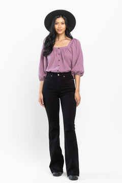 High - Waisted Tummy Control Flare - Lush Lemon - Women&