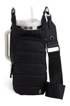 HydroBag® HANDLE™ – Black Matte W/Vegan Leather Trimmed Strap - Lush Lemon - Women&