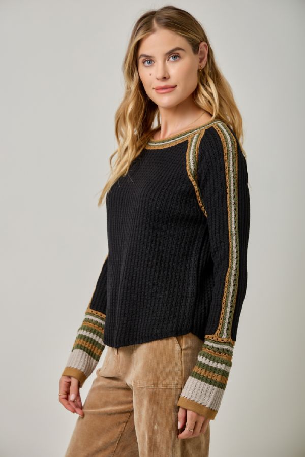 Raglan Sleeve Sweater Top