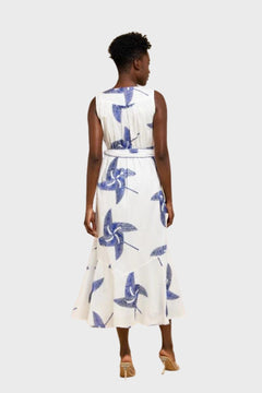 Kaiden Embroidered Pinwheel Maxi Wrap Dress - Lush Lemon - Women&