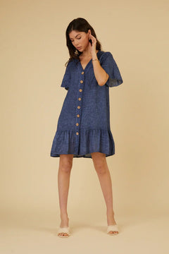 Katherine Dress Taupe - Lush Lemon - Women&