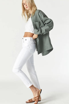 Kathleen Slim Boyfriend Jeans White - Lush Lemon - Women&