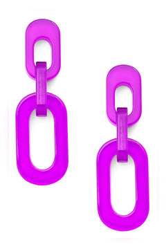 Kelsey Resin Cable Earring - Lush Lemon - Women&