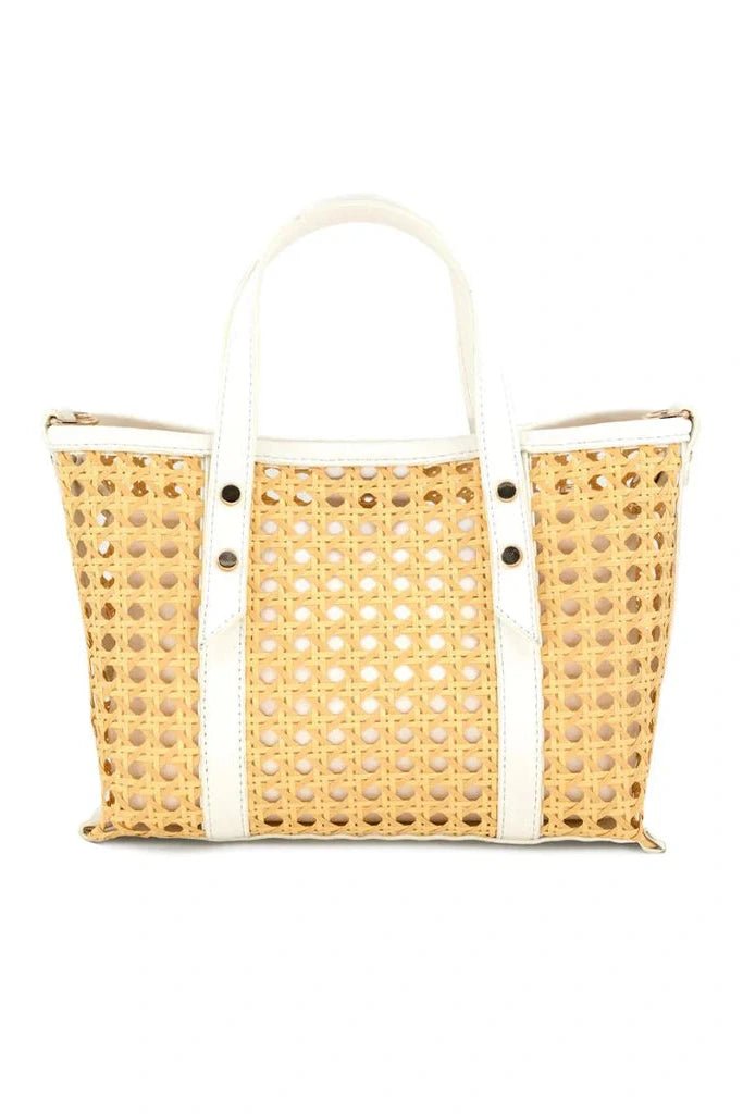 Lara Woven Tote Bag - Lush Lemon - Women's Accessories - BC Bags - 2748WH