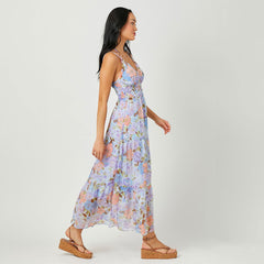 Layla Long Tiered Dress Lavender - Lush Lemon - Women&