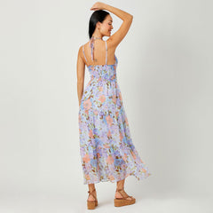Layla Long Tiered Dress Lavender - Lush Lemon - Women&