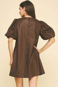Leather Tunic Dress - Lush Lemon - Women&