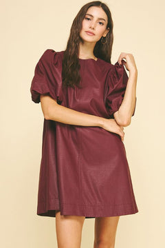 Leather Tunic Dress - Lush Lemon - Women&