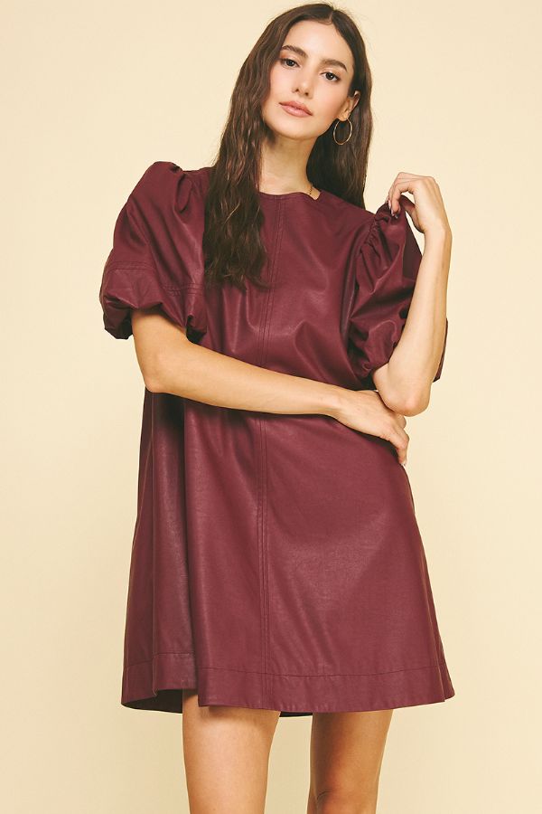 Leather Tunic Dress - Lush Lemon - Women's Clothing - Pinch - 26963991607005