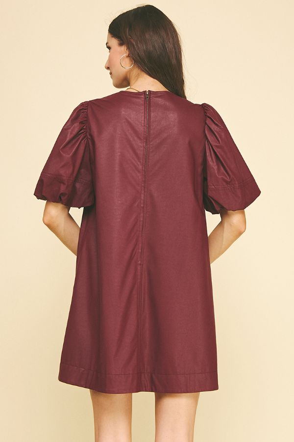 Leather Tunic Dress - Lush Lemon - Women's Clothing - Pinch - 26963991607005