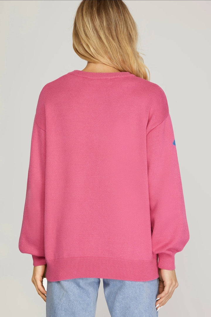 Lightning Bolt Sweater Top - Lush Lemon - Women's Clothing - She + Sky - 56977031001565