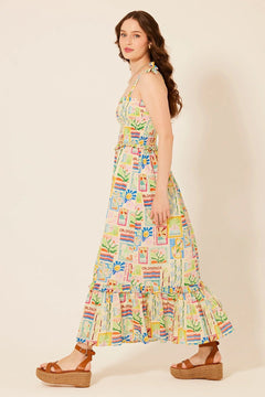 Linda Flora Dress - Lush Lemon - Women&