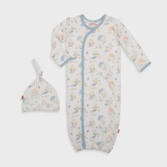 Little Duckling Magnetic Open Bottom Gown &amp; Hat Set - Lush Lemon - Children&