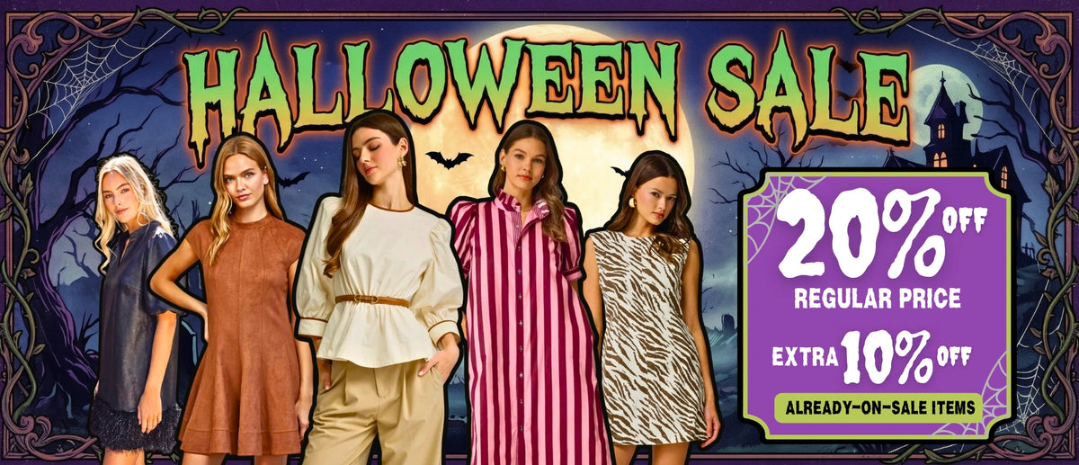 Halloween Sale: 20% off regular-price styles and an extra 10% off already-on-sale items.