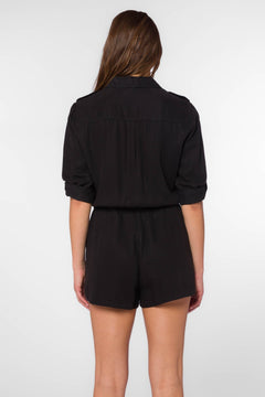 Luba Tencel Utility Romper - Lush Lemon - Women&