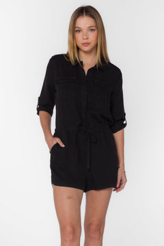 Luba Tencel Utility Romper - Lush Lemon - Women&