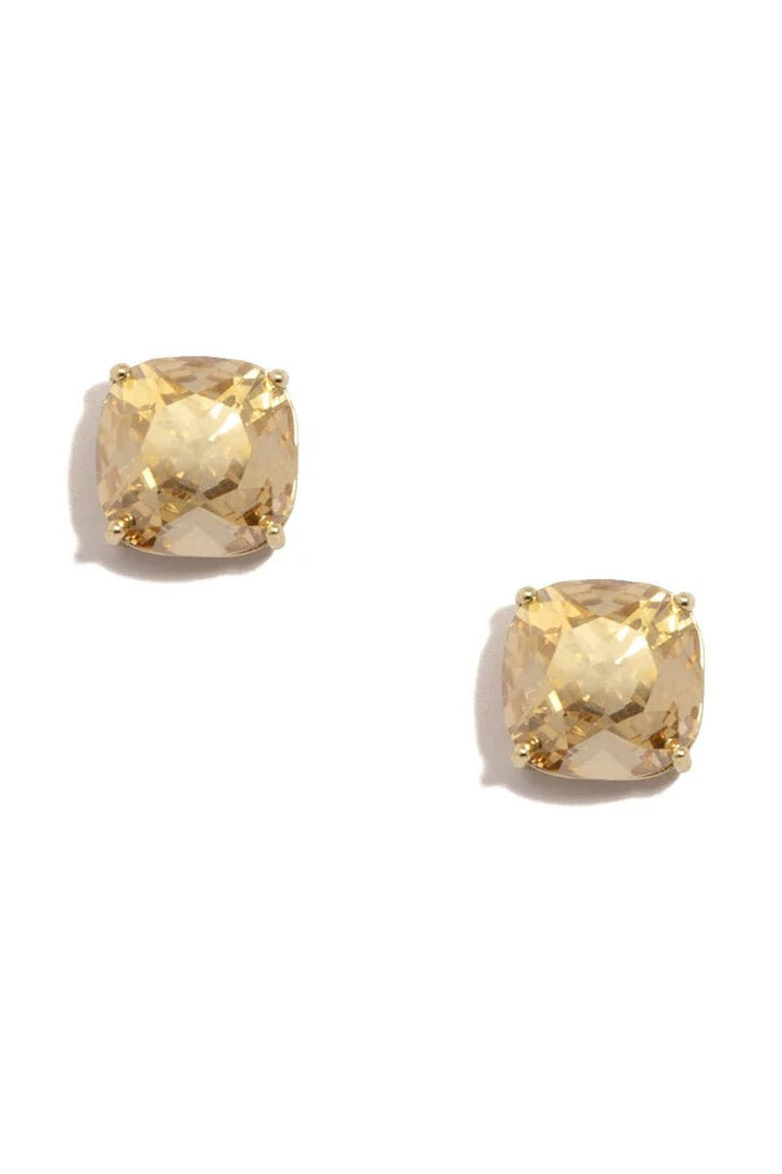 Luna Crystal Stud Earring - Lush Lemon - Women's Accessories - Zenzii - 53117261266493