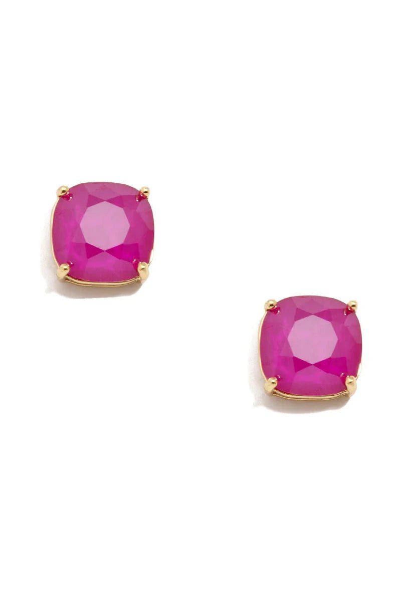 Luna Crystal Stud Earring - Lush Lemon - Women's Accessories - Zenzii - 53117261730333