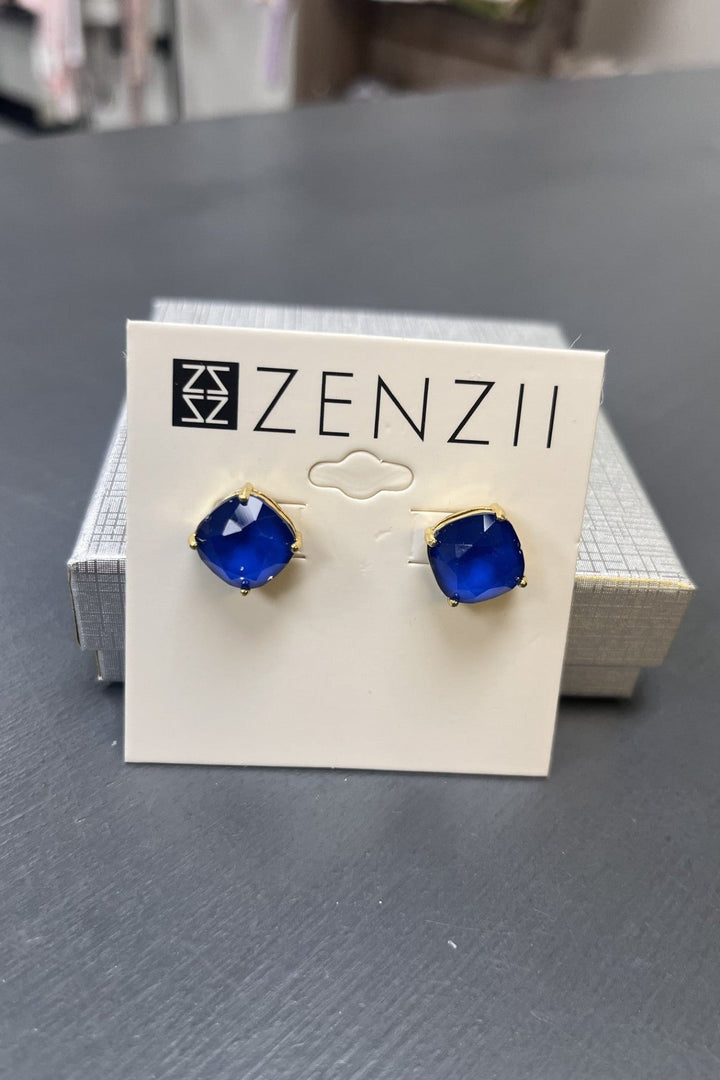 Luna Crystal Stud Earring - Lush Lemon - Women's Accessories - Zenzii - 53117261863101
