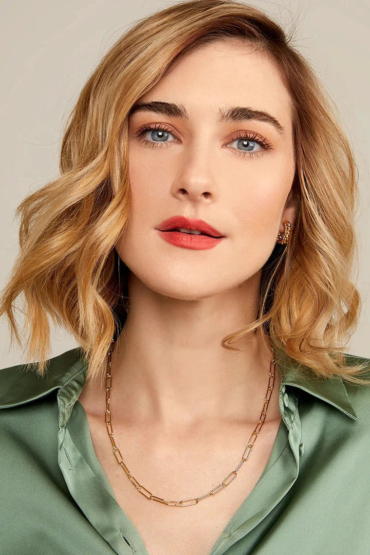 Margot Paperclip Link Long Necklace - Lush Lemon - Women's Accessories - Zenzii - 66275691163581