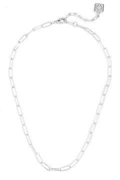 Margot Paperclip Link Long Necklace - Lush Lemon - Women&