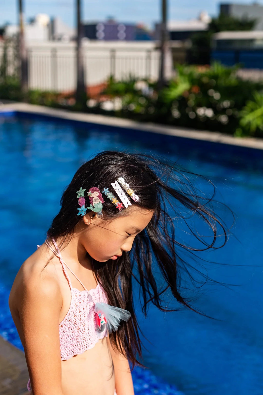 Mermaid Light Green Pearlized Hair Clips - Lush Lemon - Children's Accessories - Lilies & Roses - 22051691034525