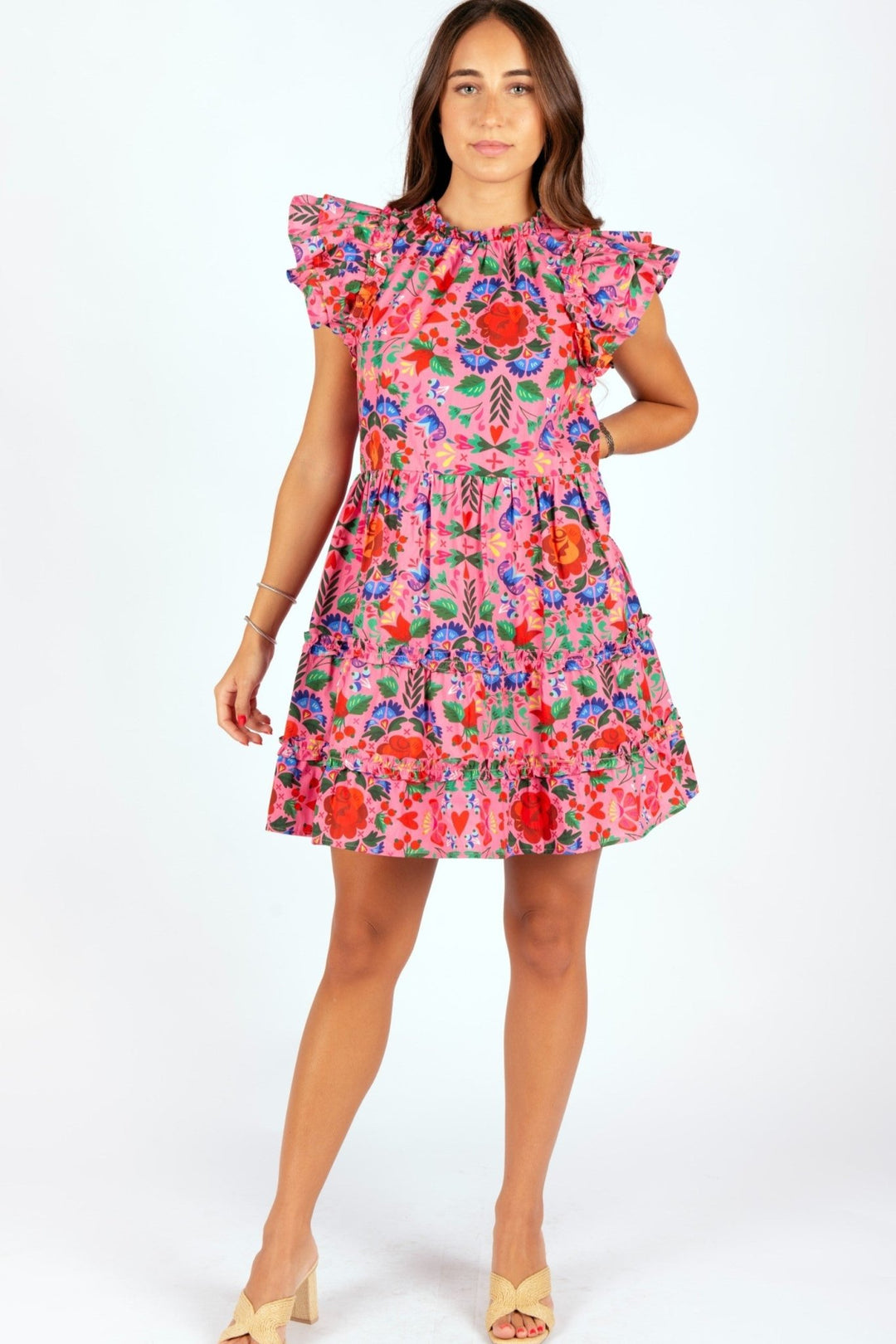 Mira Poplin Mini Dress - Lush Lemon - Women's Clothing - Sincerely Ours - 2490092490091
