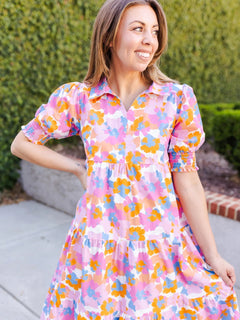 Molly Tiered Midi Dress - Lush Lemon - Women&