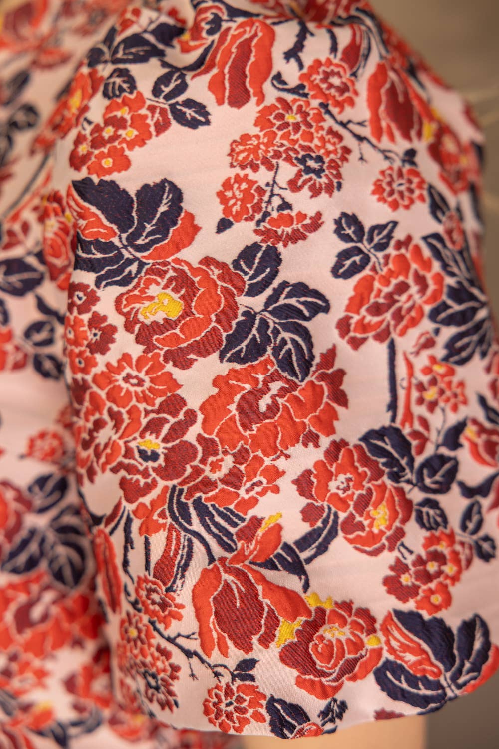 Multi - Color Floral Jacquard Top - Lush Lemon - Women's Clothing - Voy - 16902951003773