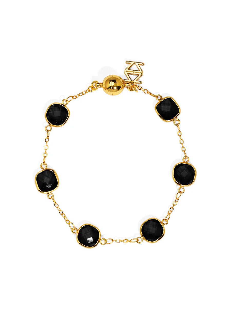 Multicolor Crystal Bracelet W/ Magnetic Closure - Lush Lemon - Women's Accessories - Zenzii - 23358411095549