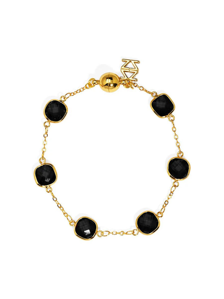 Multicolor Crystal Bracelet W/ Magnetic Closure - Lush Lemon - Women's Accessories - Zenzii - 23358411095549