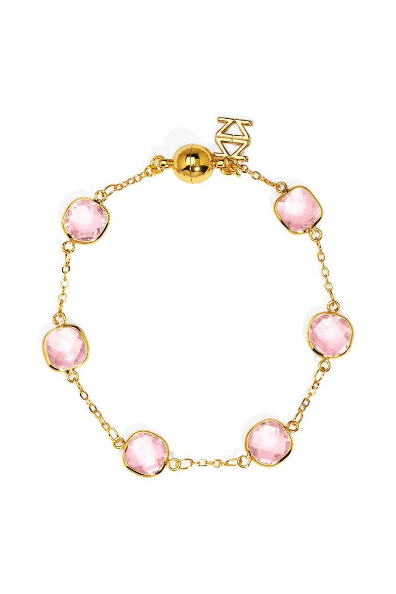 Multicolor Crystal Bracelet W/ Magnetic Closure - Lush Lemon - Women's Accessories - Zenzii - 41383601041693