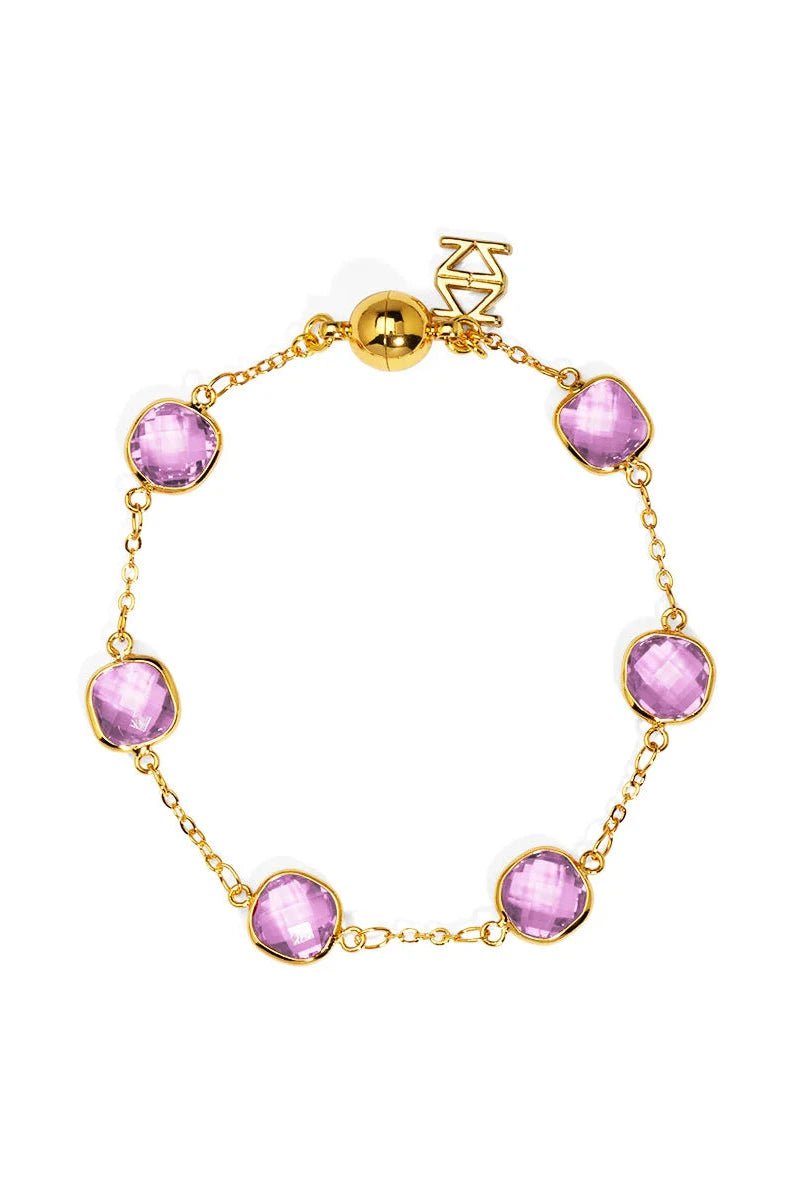 Multicolor Crystal Bracelet W/ Magnetic Closure - Lush Lemon - Women's Accessories - Zenzii - 