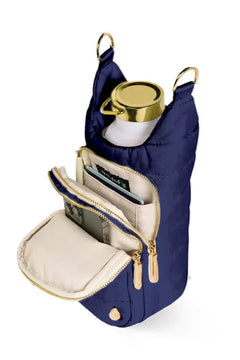 Navy Blue Matte HydroBag® W/Navy/Gold Strap - Lush Lemon - Women&