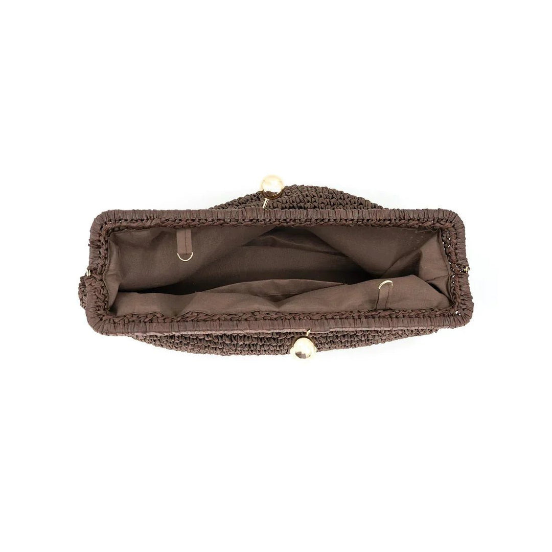 Nonna Straw Clutch - Lush Lemon - Women's Accessories - BC Bags - 2869CHO