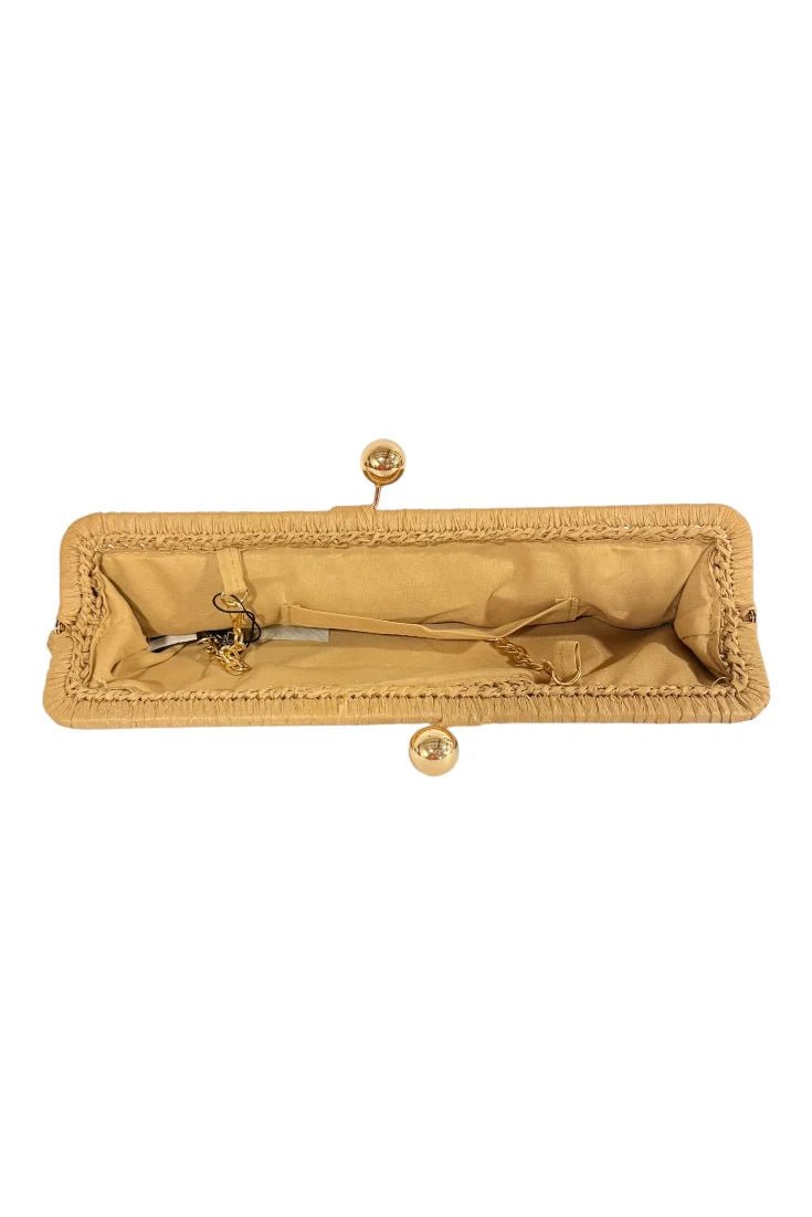 Nonna Straw Clutch - Lush Lemon - Women's Accessories - BC Bags - 2869KH