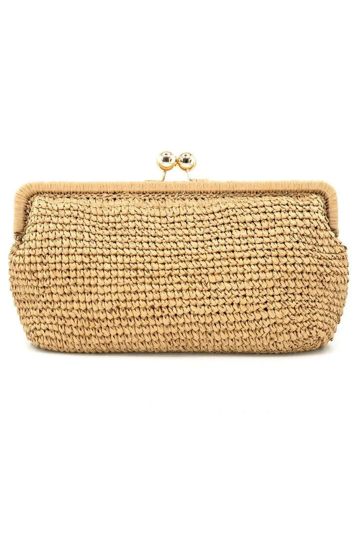 Nonna Straw Clutch - Lush Lemon - Women's Accessories - BC Bags - 2869KH
