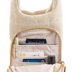 Oatmeal Canvas HydroBag® W/Canvas and Vegan Leather Strap - Lush Lemon - Women&