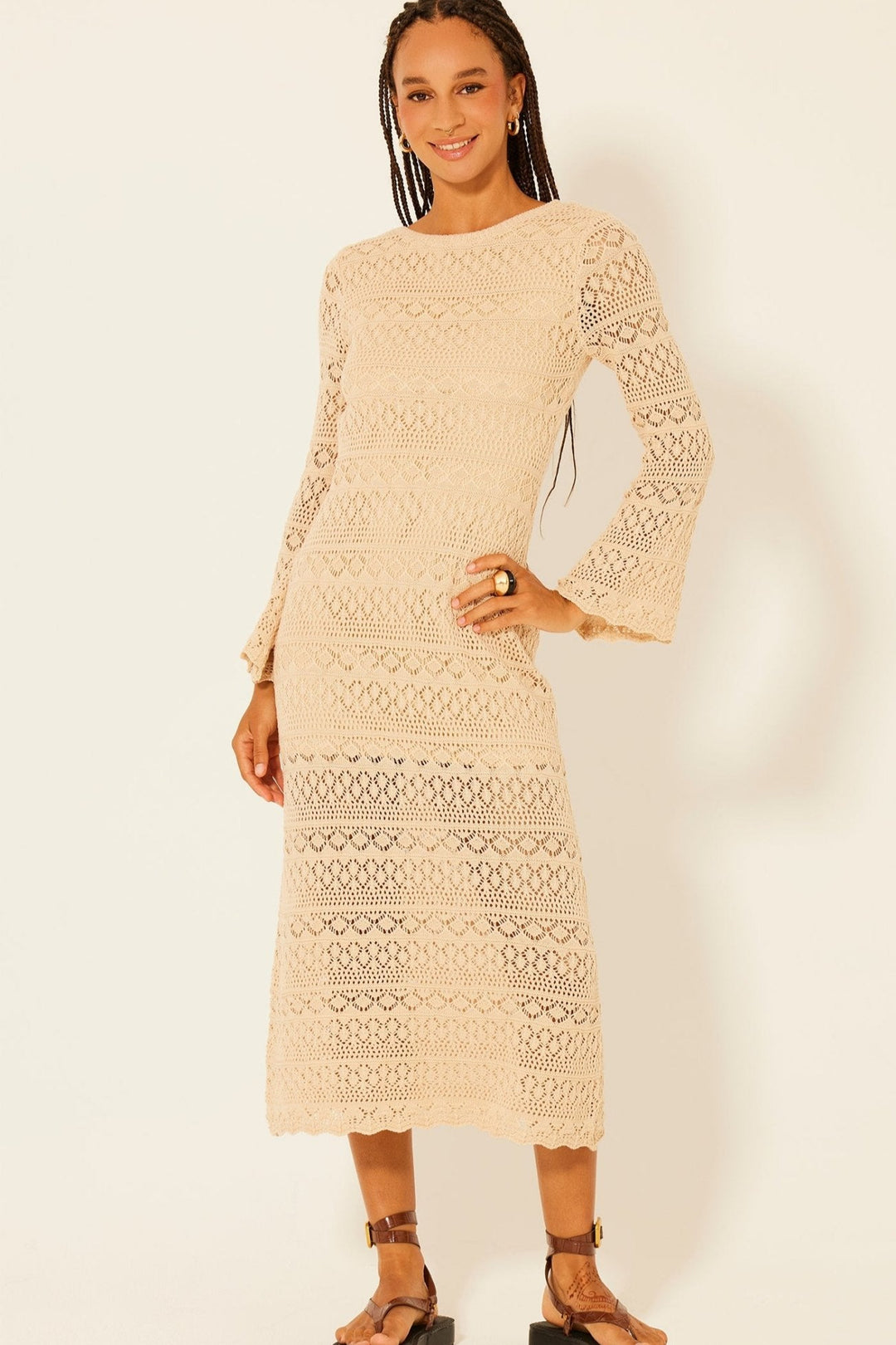 Palos Verdes Open-Back Crochet Dress - Bila 77 - Lush Lemon Palos Verdes Open-Back Crochet Dress - Bila 77 - Lush Lemon