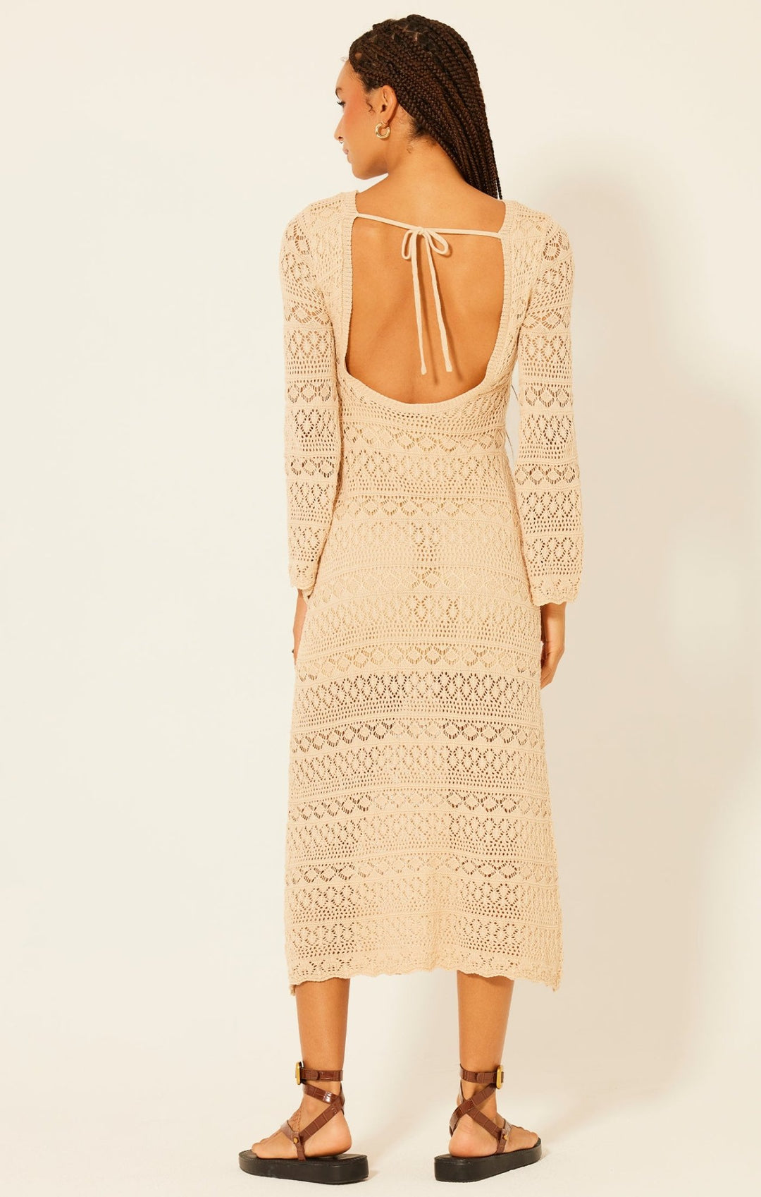 Palos Verdes Open - Back Crochet Dress - Lush Lemon - Women's Clothing - Bila 77 - 59217321056413