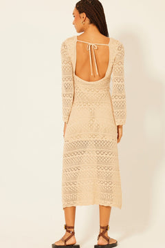 Palos Verdes Open - Back Crochet Dress - Lush Lemon - Women&