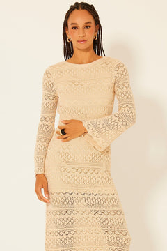 Palos Verdes Open - Back Crochet Dress - Lush Lemon - Women&