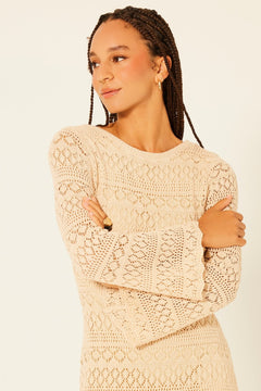 Palos Verdes Open - Back Crochet Dress - Lush Lemon - Women&