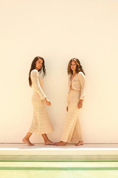 Palos Verdes Open - Back Crochet Dress - Lush Lemon - Women&