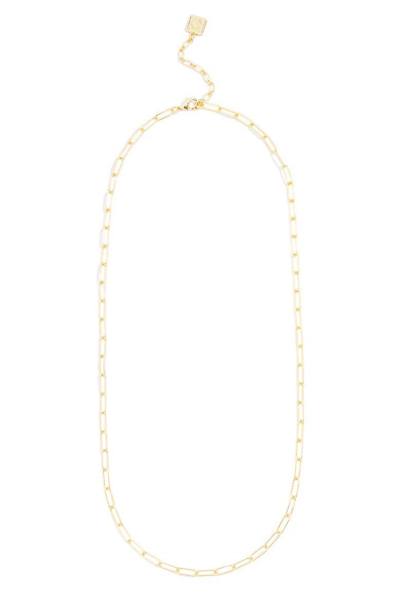 Paperclip Link Long Necklace - Lush Lemon - Women's Accessories - Zenzii - 273027301
