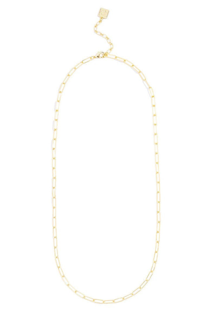 Paperclip Link Long Necklace - Lush Lemon - Women's Accessories - Zenzii - 273027301