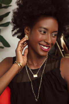 Paperclip Link Long Necklace - Lush Lemon - Women&