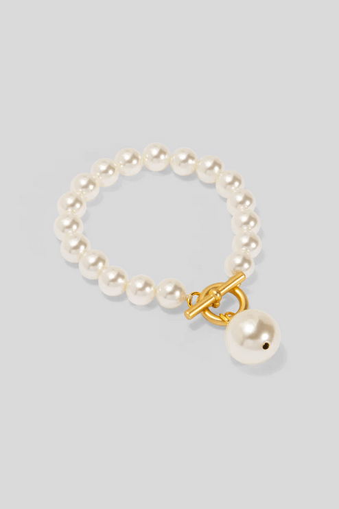 Pearl Charm Toggle Bracelet - Lush Lemon - Women's Accessories - VIOROO - 71779471022813